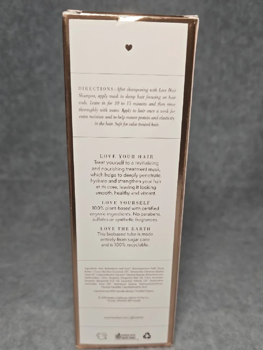 Love Hair Revitalizing Shampoo, Nourishing Treatment Mask and Nourishing Oil